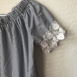 Off the shoulder top with lace detailing